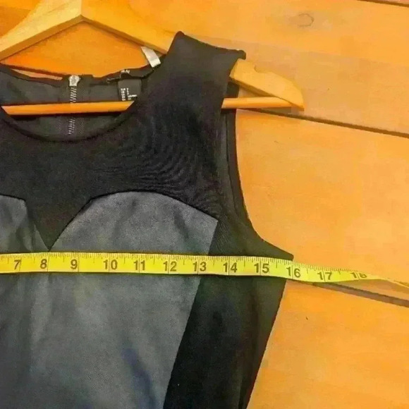 H&M Black half leather dress -  size Small - Picture 5 of 7